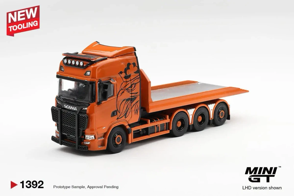 2026 Scania 770S B8x4NA Hooklift Flatbed Orange Orange: No Package: Image 2