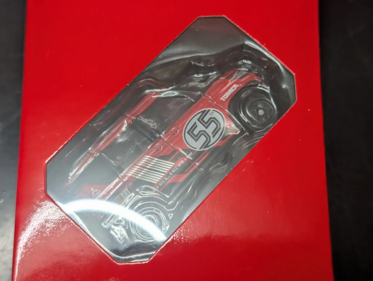 2025 Mitsubishi Delica Mini Tomica 55th Anniversary Ver. Ruby Red: No Package: Image 2
