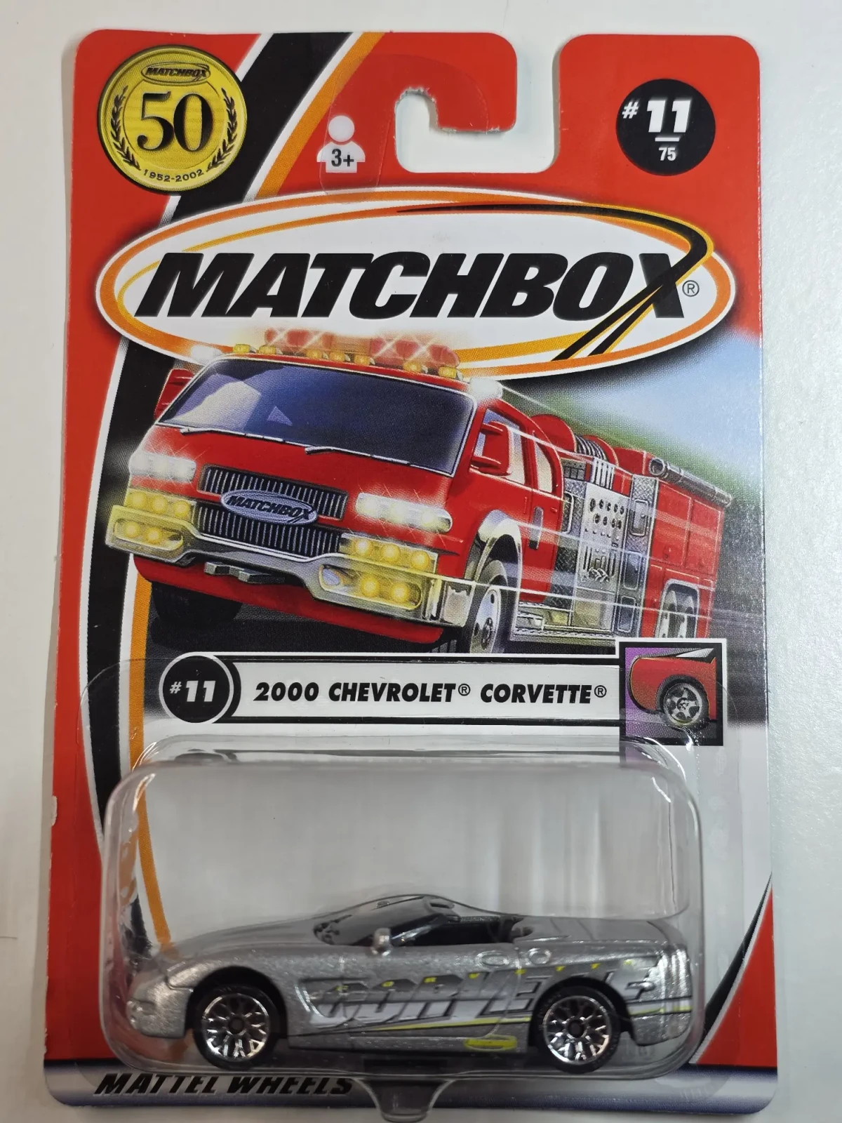 2002 2000 Chevrolet Corvette Silver: Long Card: Image 3