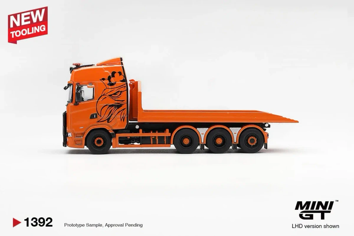 2026 Scania 770S B8x4NA Hooklift Flatbed Orange Orange: No Package: Image 3