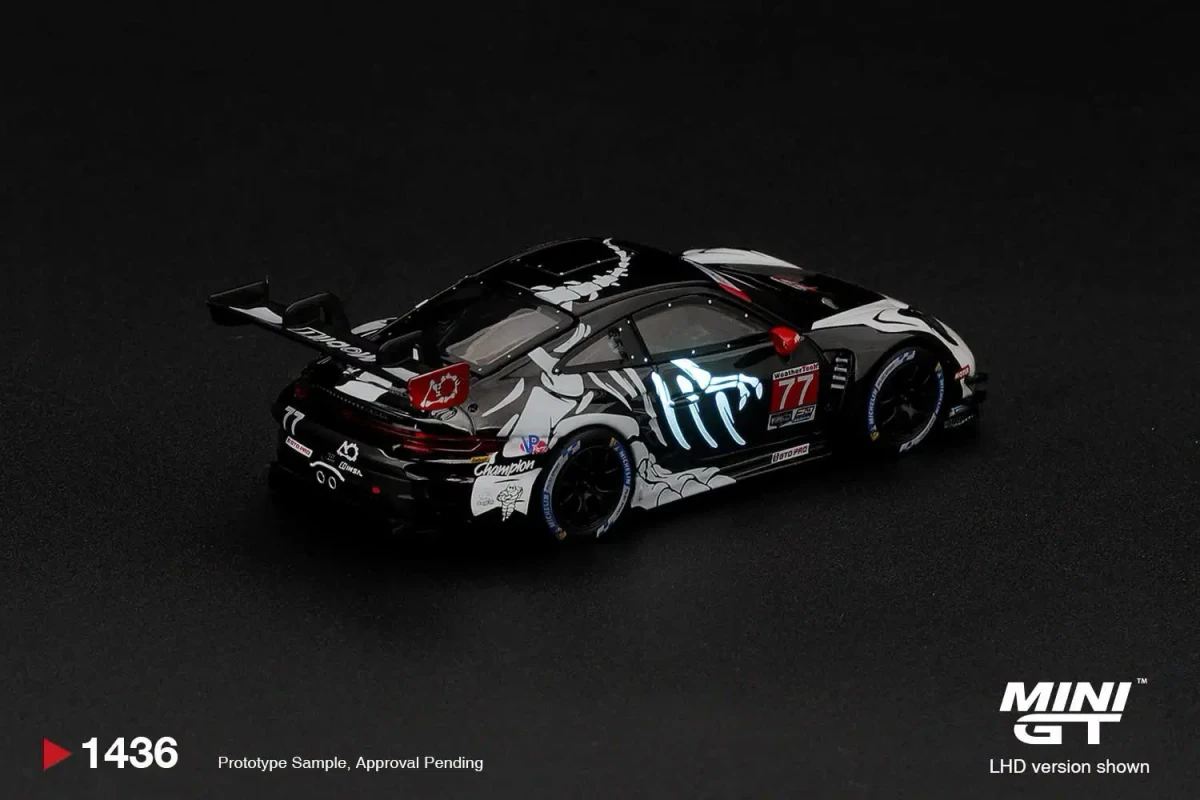 2026 Porsche 911 GT3 R (992) #77 AO Racing "Skeleton" 2026 IMSA Petit Le Mans White: No Package: Image 2