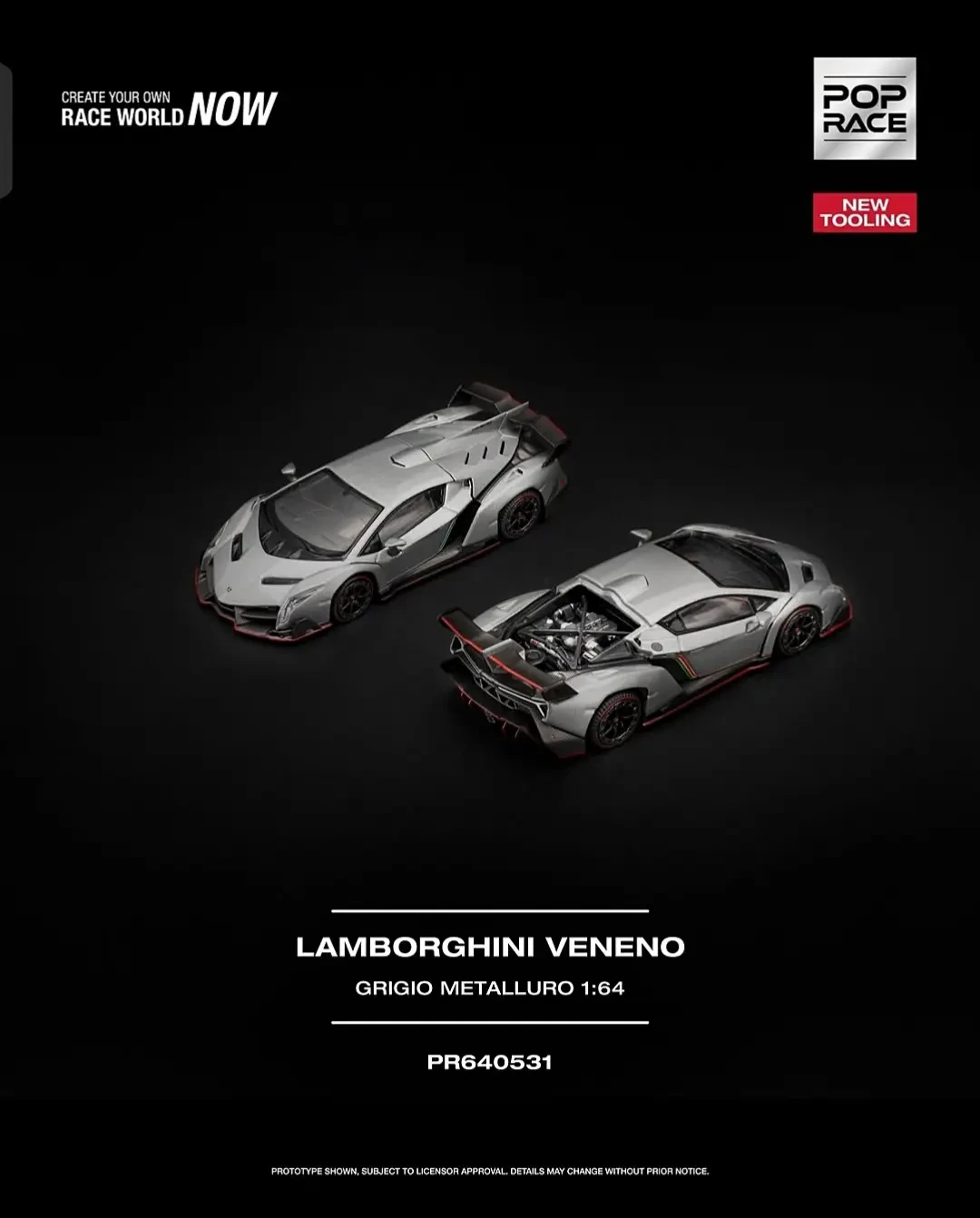 2026 Lamborghini Veneno Grigio Metalluro Grey: No Package: Image 3