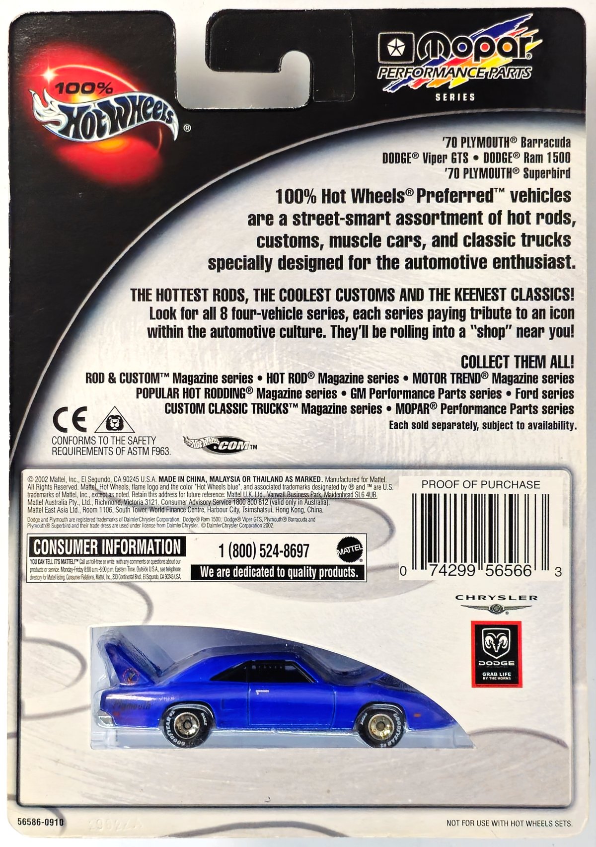 2003 70 Plymouth Superbird Blue: Image 2