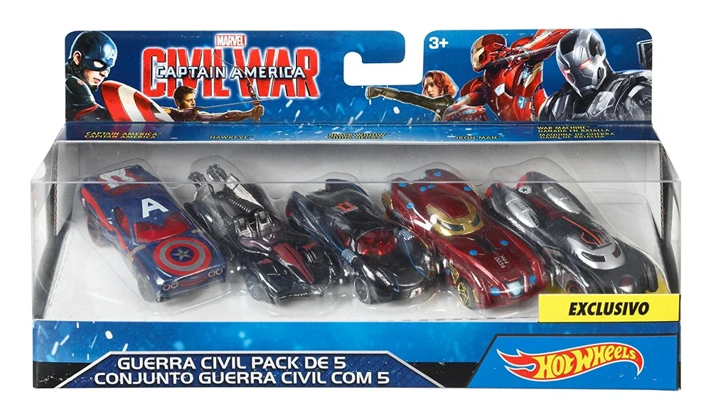 Hot Wheels Captain American Civil War 5-pack