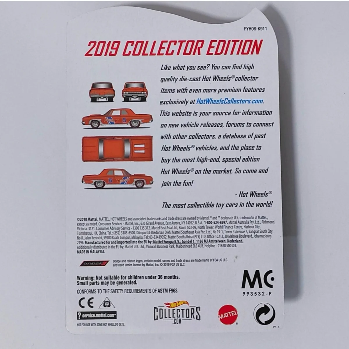 2019 64 Dodge 330 Orange: Long (INT): Image 3