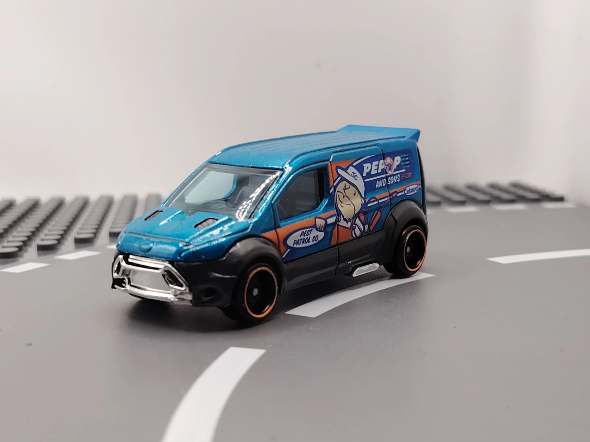 2021 Hot Wheels Ford Transit Connect Blue: No Package: Image 2
