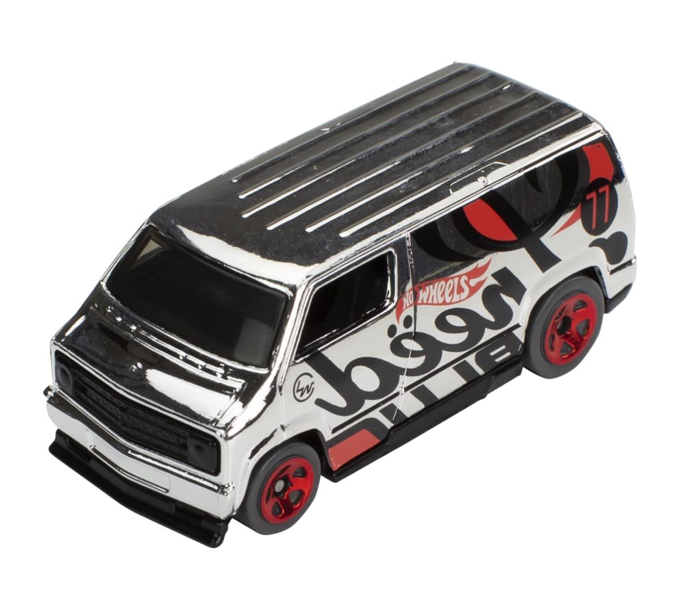 2022 Custom '77 Dodge Van Silver: Image 3