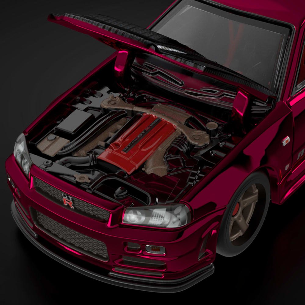 2024 Nissan Skyline GT-R (BNR34) Red: Image 3