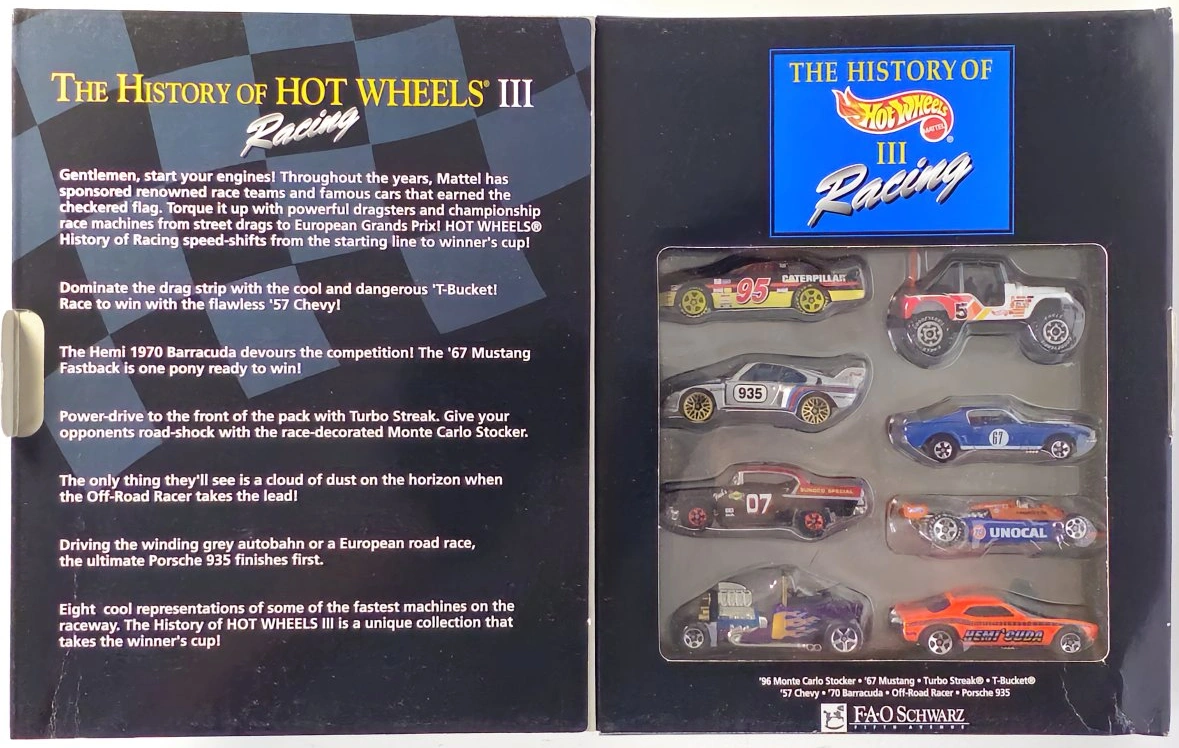 1997 FAO Schwarz History of Hot Wheels Racing III 8-Pack Other: Image 3