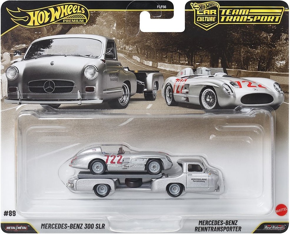 Hot Wheels Mercedes-Benz 300 SLR & Mercedes-Benz Renntransporter