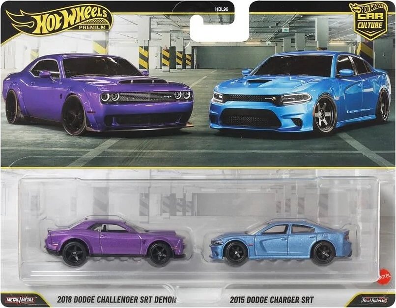 Hot Wheels 2018 Dodge Challenger SRT Demon & 2015 Dodge Charger SRT