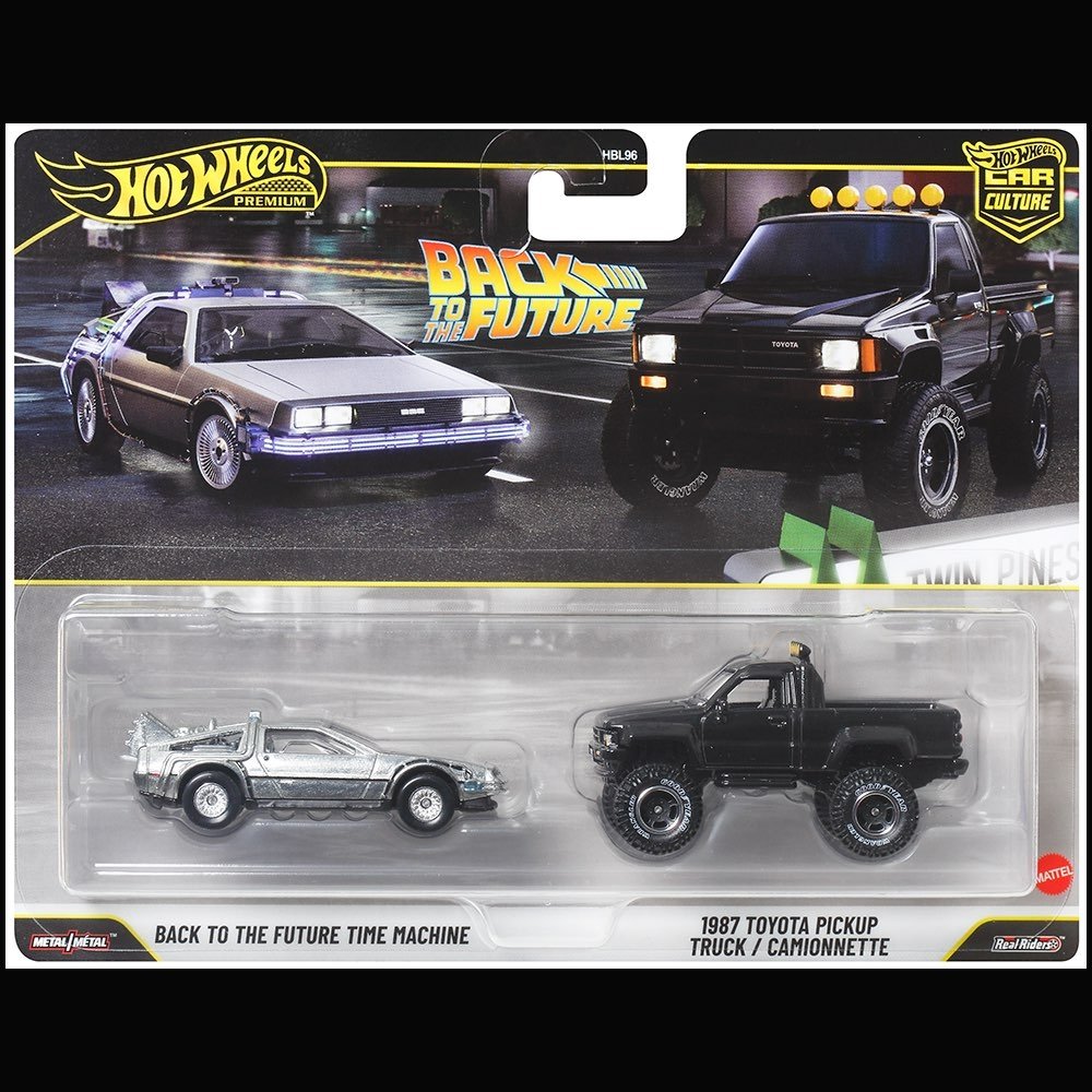 Hot Wheels Back to the Future Time Machine & 1987 Toyota Pickup Truck
