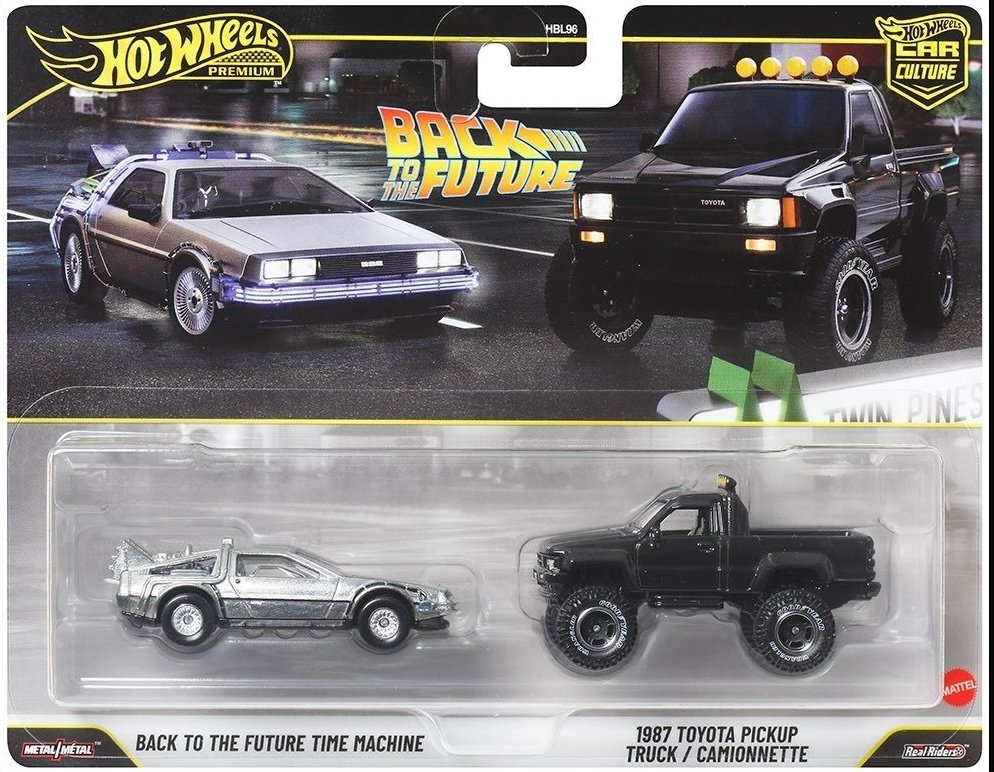 Hot Wheels Back to the Future Time Machine & 1987 Toyota Pickup Truck