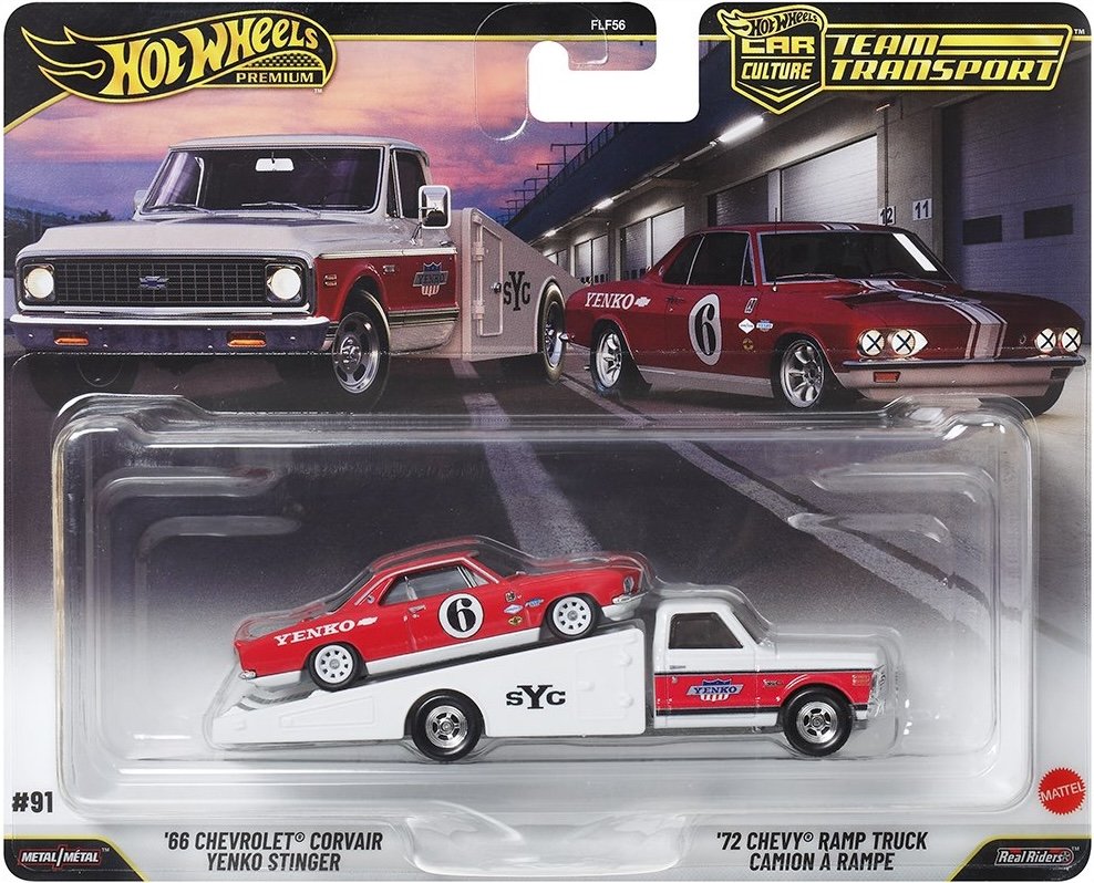 Hot Wheels 66 Chevrolet Corvair Yenko Stinger & 72 Chevy Ramp Truck