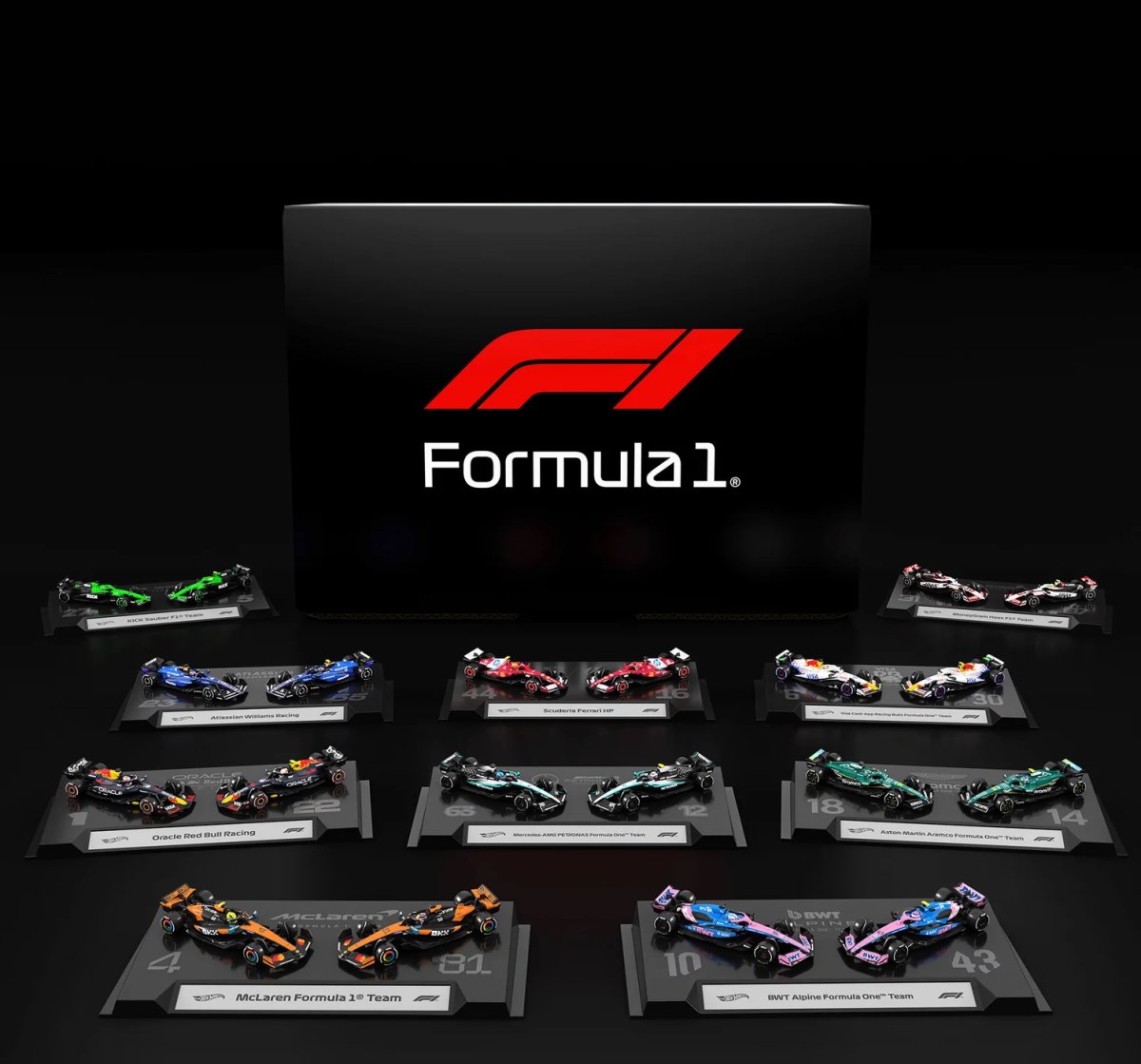 Hot Wheels 2025 Formula 1 Team Factory-Sealed Set