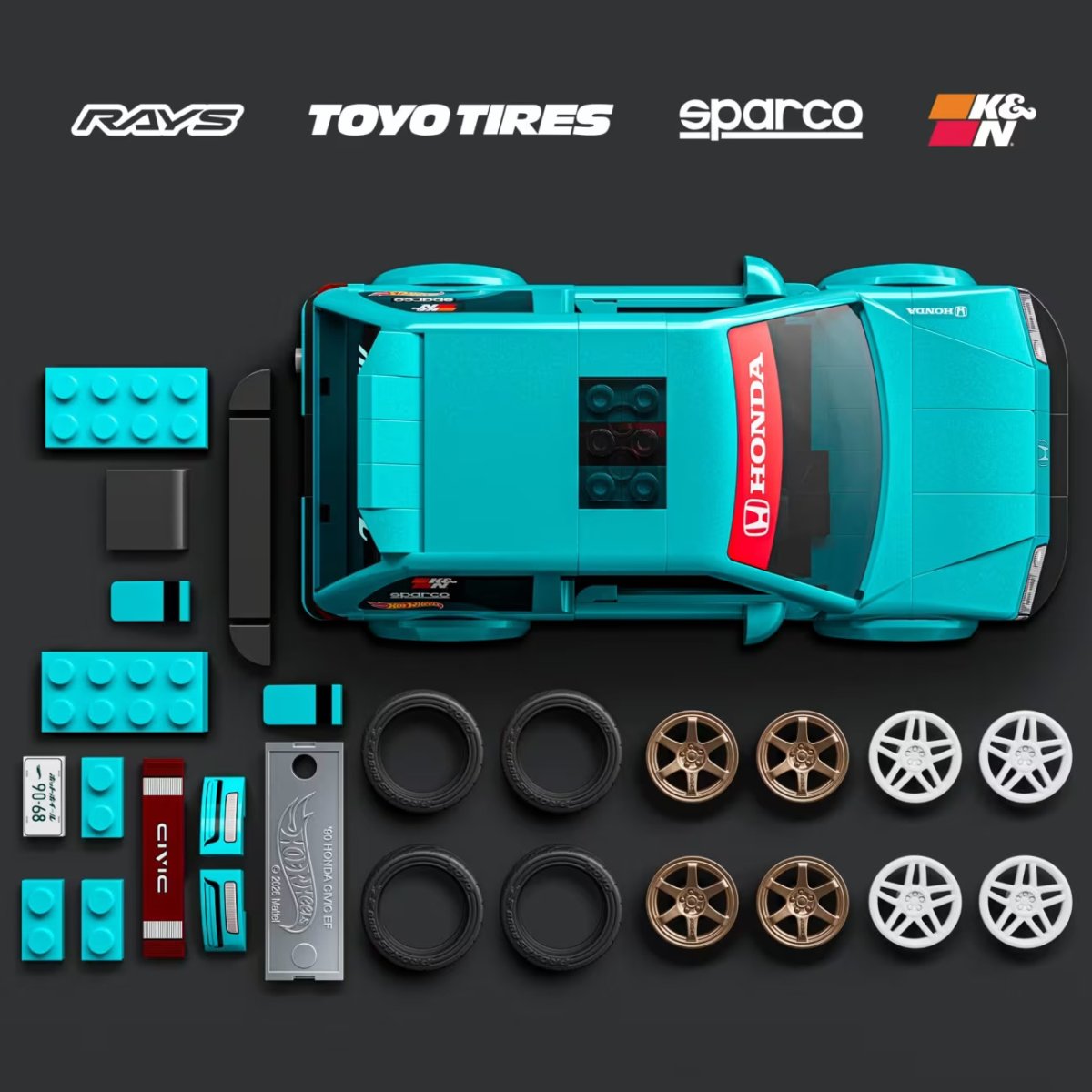 2026 Custom '90 Honda Civic EF Teal: Image 3