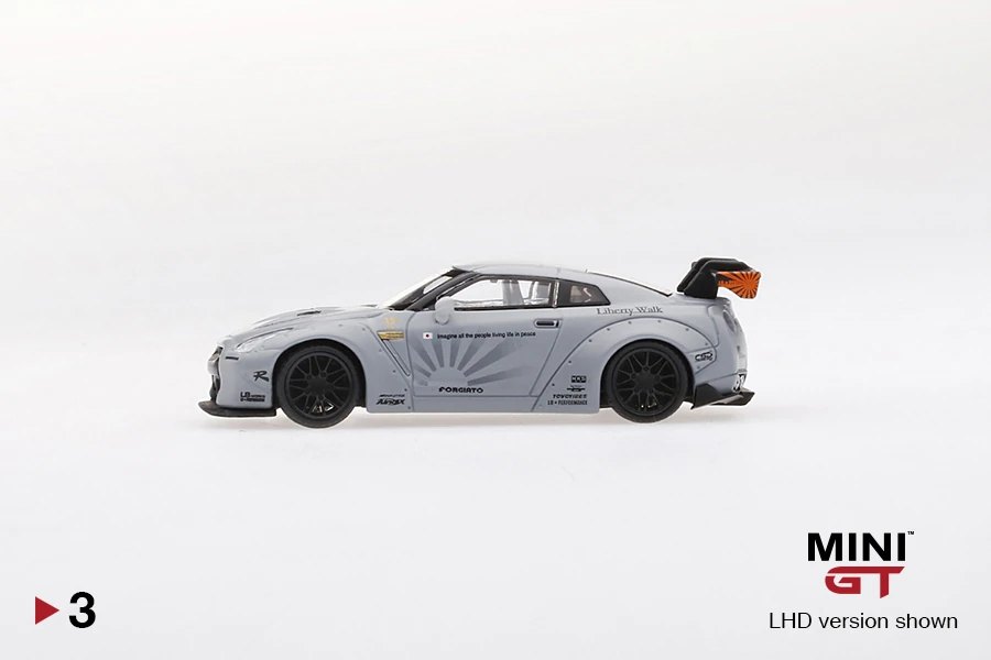2018 LB★WORKS Nissan GT-R (R35) Matte Grey Type 1, Rear Wing ver 1 Grey: Image 2