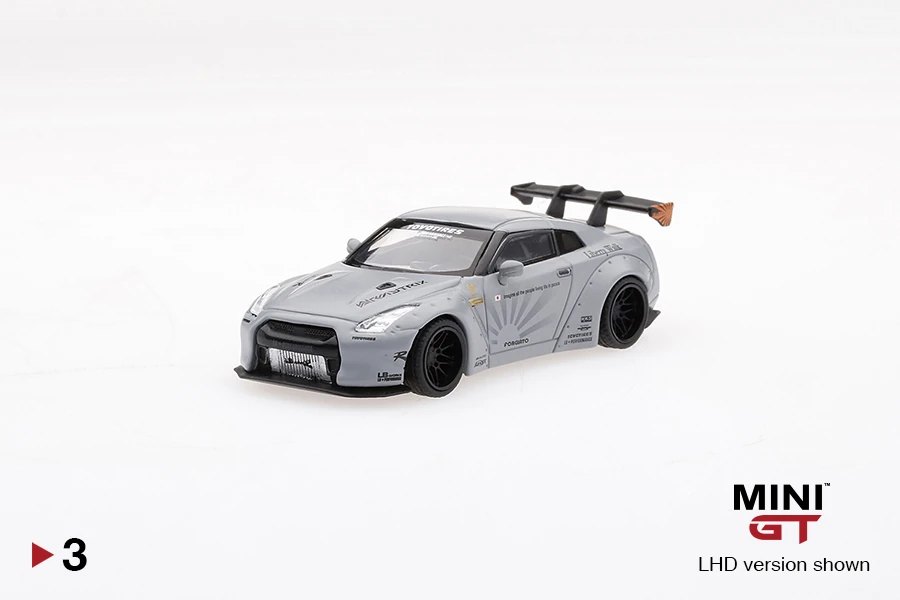 2018 LB★WORKS Nissan GT-R (R35) Matte Grey Type 1, Rear Wing ver 1 Grey: Image 3