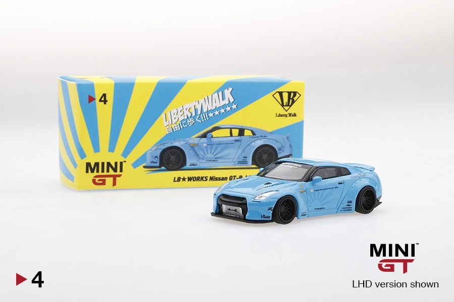 Hot Wheels LB★WORKS Nissan GT-R (R35) Light Blue Type 1, Rear Wing ver 2