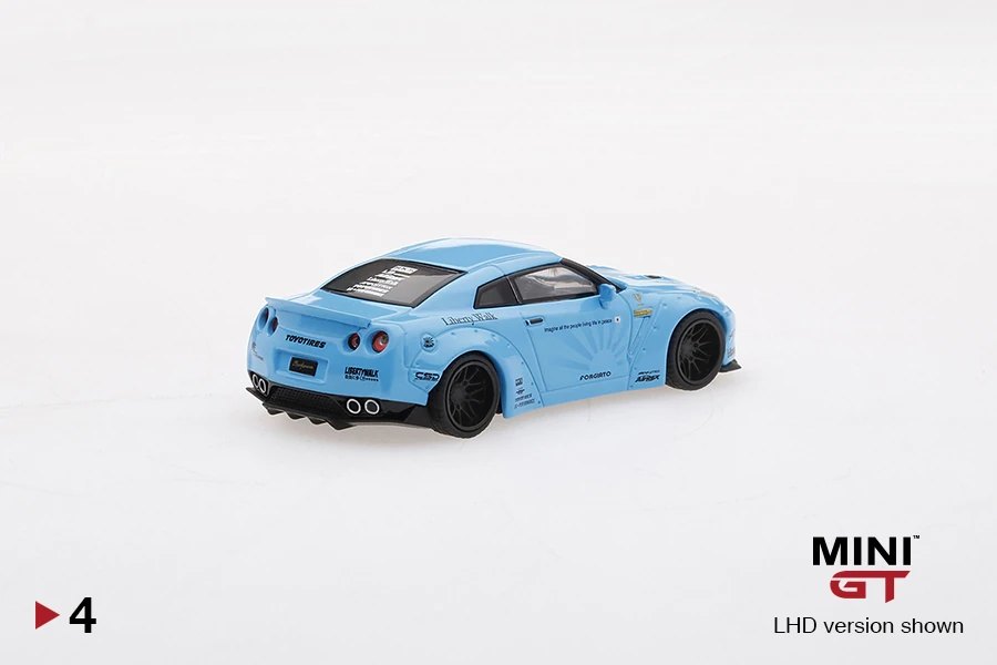 2018 LB★WORKS Nissan GT-R (R35) Light Blue Type 1, Rear Wing ver 2 Blue: Image 4
