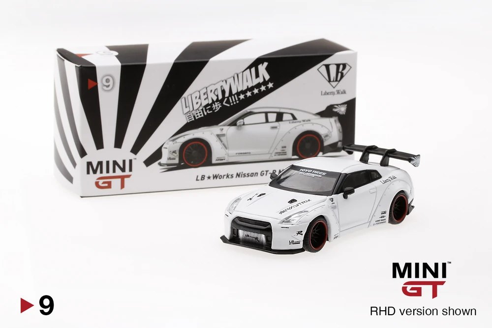 Hot Wheels LB★WORKS Nissan GT-R (R35) Matte White Type 1, Rear Wing Ver 1