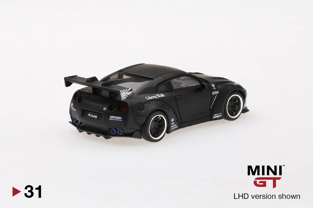 2019 LB★WORKS Nissan GT-R (R35) Matte Black Type 1, Rear Wing ver 1 Black: Image 4