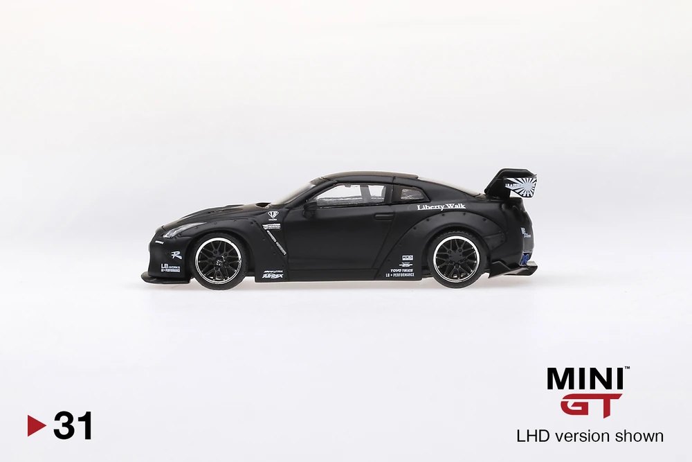2019 LB★WORKS Nissan GT-R (R35) Matte Black Type 1, Rear Wing ver 1 Black: Image 2