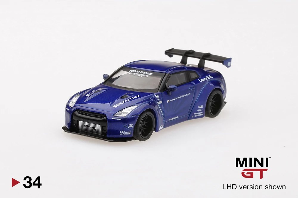 2019 LB★WORKS Nissan GT-R (R35) Candy Blue Type 1, Rear Wing ver 1 Blue: Image 3