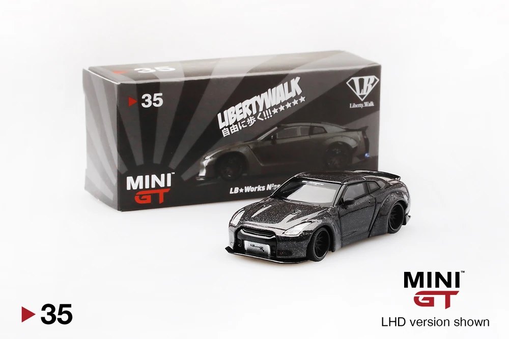Hot Wheels LB★WORKS Nissan GT-R (R35) Magic Grey Type 1, Rear Wing ver 2