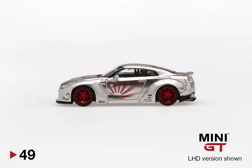 2019 LB★WORKS Nissan GT-R (R35) Satin Silver Type 1, Rear Wing Version 2 Silver: Image 2