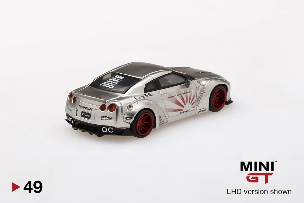2019 LB★WORKS Nissan GT-R (R35) Satin Silver Type 1, Rear Wing Version 2 Silver: Image 4