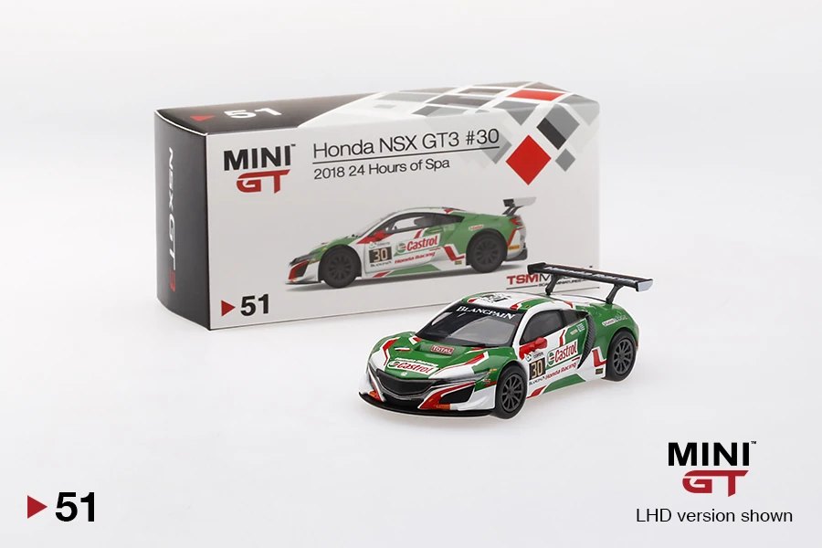Hot Wheels Honda NSX GT3 #30 2018 24 Hours of Spa
