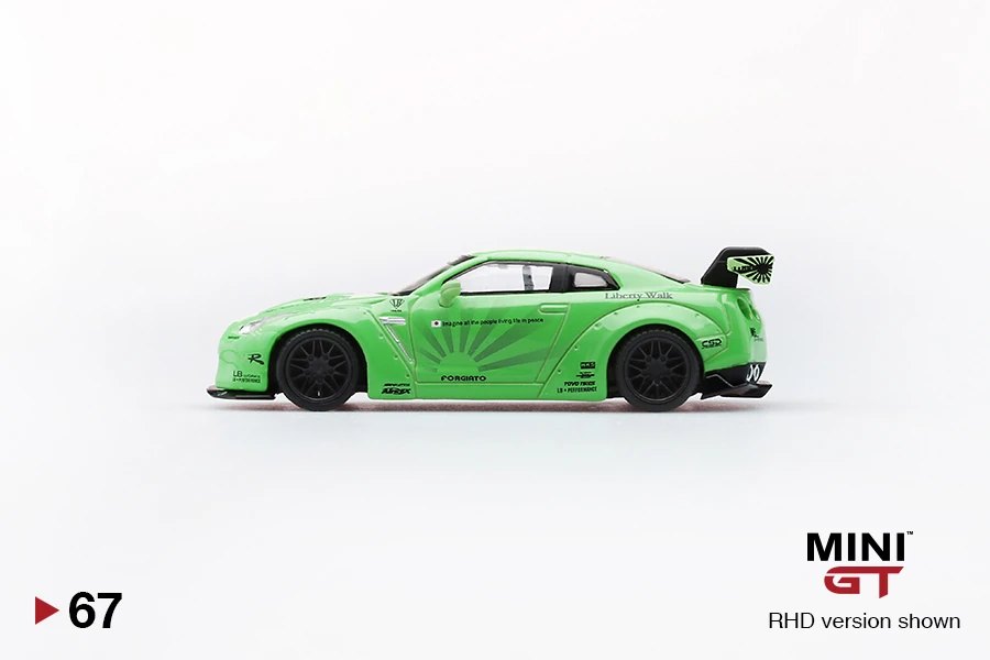 2019 LB★WORKS Nissan GT-R (R35) Light Green Type 1, Rear Wing ver 1 Green: Image 2