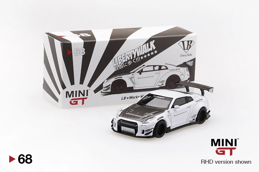 Hot Wheels LB★WORKS Nissan GT-R (R35) White Type 2, Rear Wing ver 3