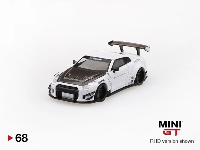 2020 LB★WORKS Nissan GT-R (R35) White Type 2, Rear Wing ver 3 White: Image 3