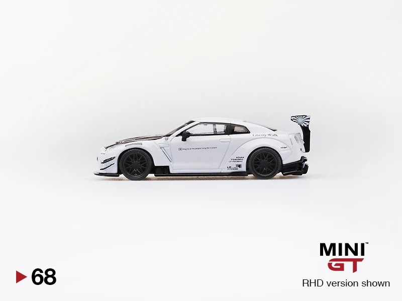2020 LB★WORKS Nissan GT-R (R35) White Type 2, Rear Wing ver 3 White: Image 2