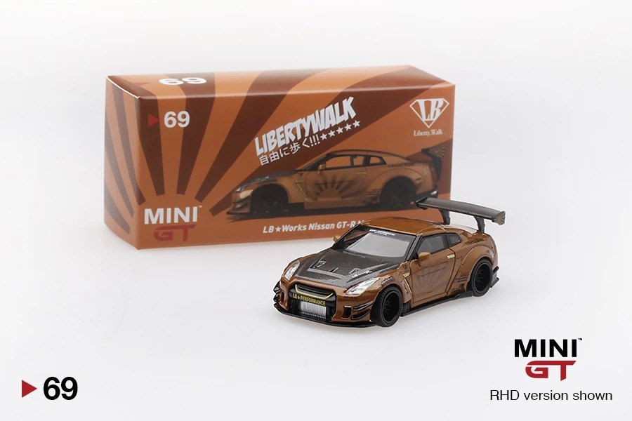 Hot Wheels LB★WORKS Nissan GT-R (R35) Metallic Brown Type 2, Rear Wing ver 3