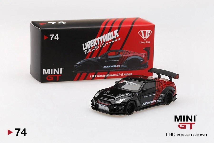 Hot Wheels LB★WORKS Nissan GT-R (R35) ADVAN Type 2, Rear Wing ver 3