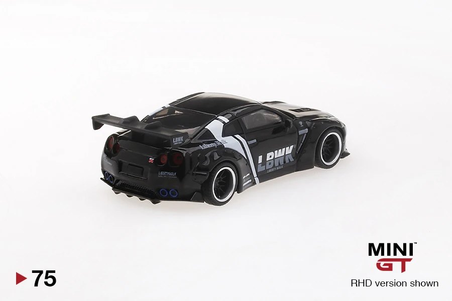 2019 LB★WORKS Nissan GT-R (R35) Black / LB Work Livery 2.0 Type 1, Rear Wing ver 1 Black: Image 4