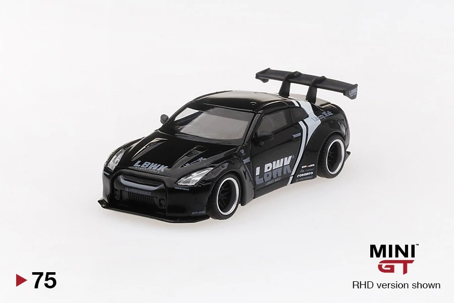 2019 LB★WORKS Nissan GT-R (R35) Black / LB Work Livery 2.0 Type 1, Rear Wing ver 1 Black: Image 3