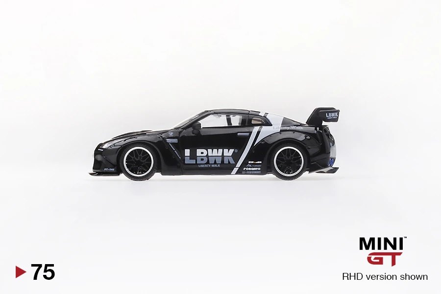 2019 LB★WORKS Nissan GT-R (R35) Black / LB Work Livery 2.0 Type 1, Rear Wing ver 1 Black: Image 2