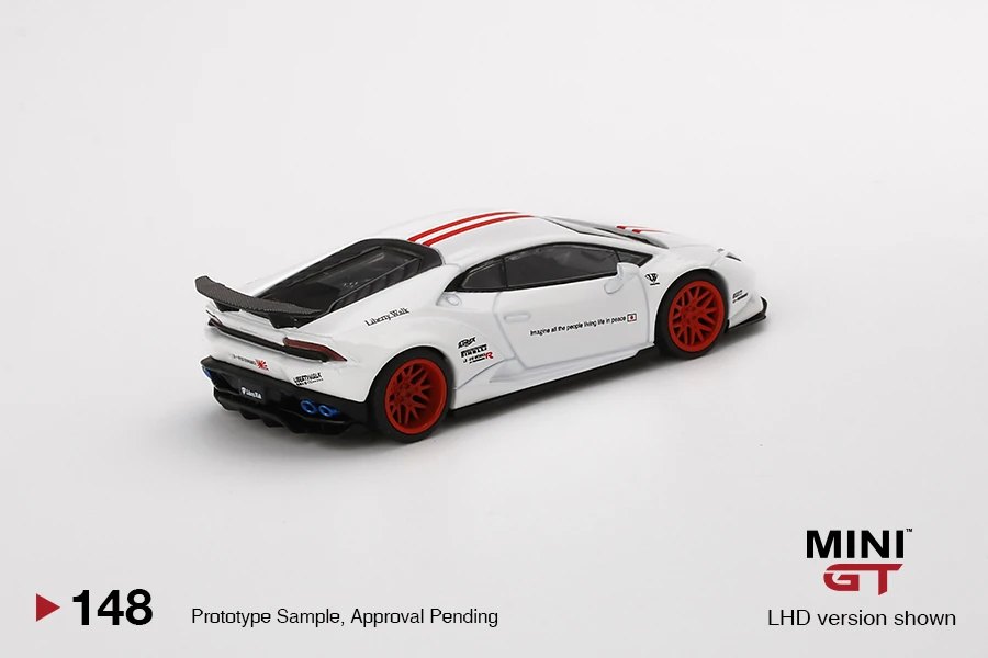 2020 LB★WORKS Lamborghini Huracán ver. 1 White w/ Red Stripe White: Image 4