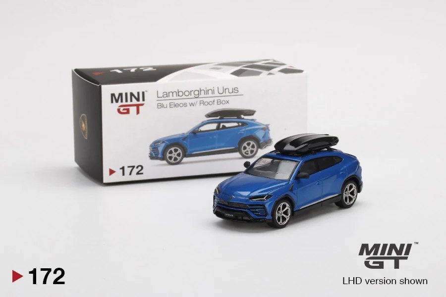 Hot Wheels Lamborghini Urus Blu Eleos w/ Roof Box