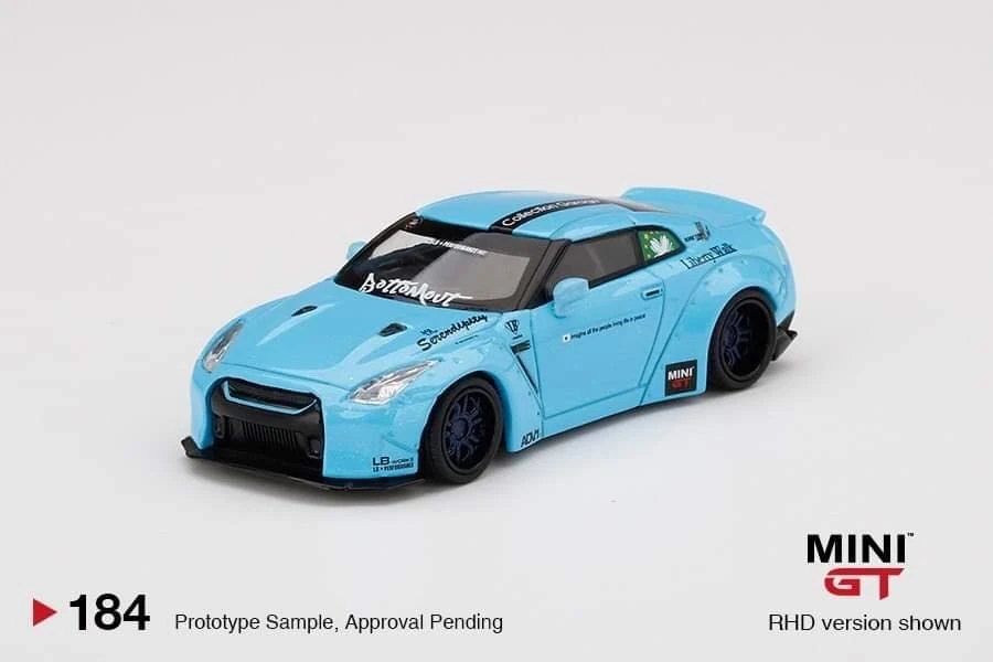 2020 LB★WORKS Nissan GT-R R35 Type 1 Rear Wing ver 2, Light Blue Collection Garage Special Blue: Image 3