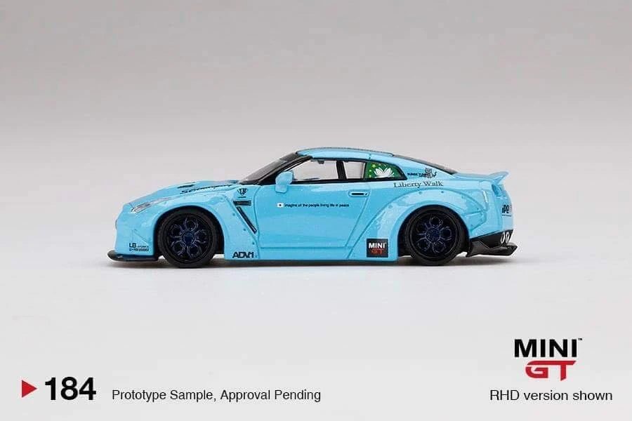 2020 LB★WORKS Nissan GT-R R35 Type 1 Rear Wing ver 2, Light Blue Collection Garage Special Blue: Image 2
