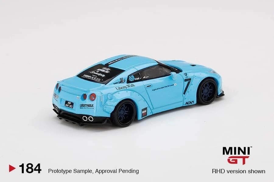 2020 LB★WORKS Nissan GT-R R35 Type 1 Rear Wing ver 2, Light Blue Collection Garage Special Blue: Image 4