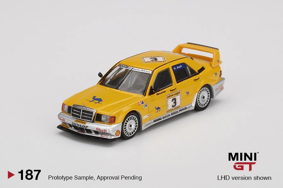 2020 Mercedes-Benz 190E 2.5-16 Evolution II #3 "Camel" 1990 Yellow Page 200 Invitational Kyalami Yellow: Image 3