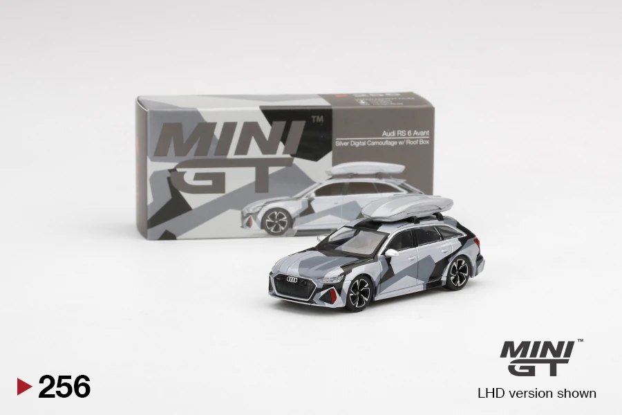 Hot Wheels Audi RS6 Avant Silver Digital Camouflage w/ Roof Box