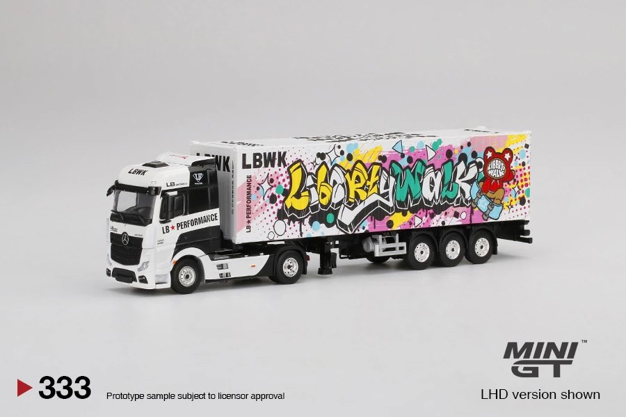 Hot Wheels Mercedes-Benz Actros with 40 Ft Container "LBWK Kuma Graffiti"