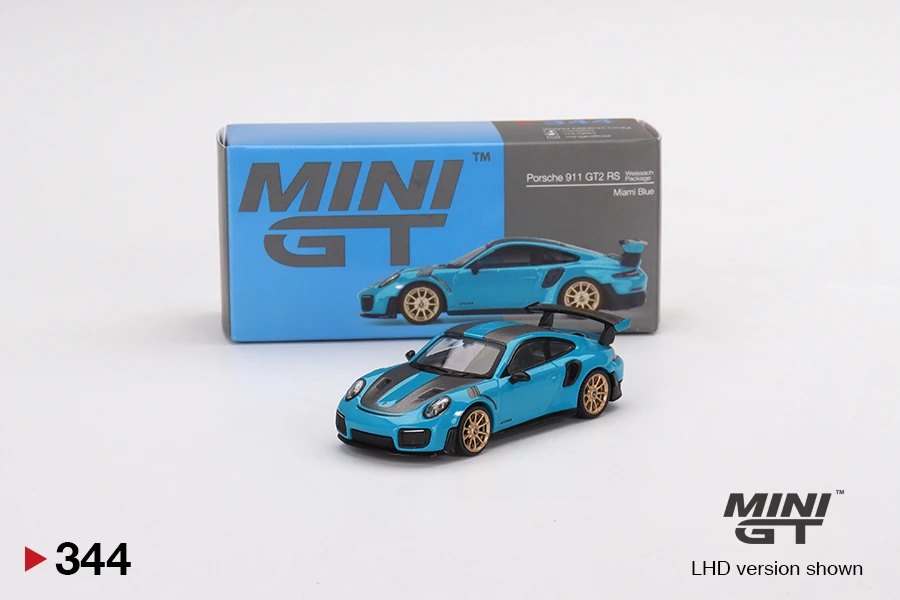 Hot Wheels Porsche 911 GT2 RS Weissach Package Miami Blue